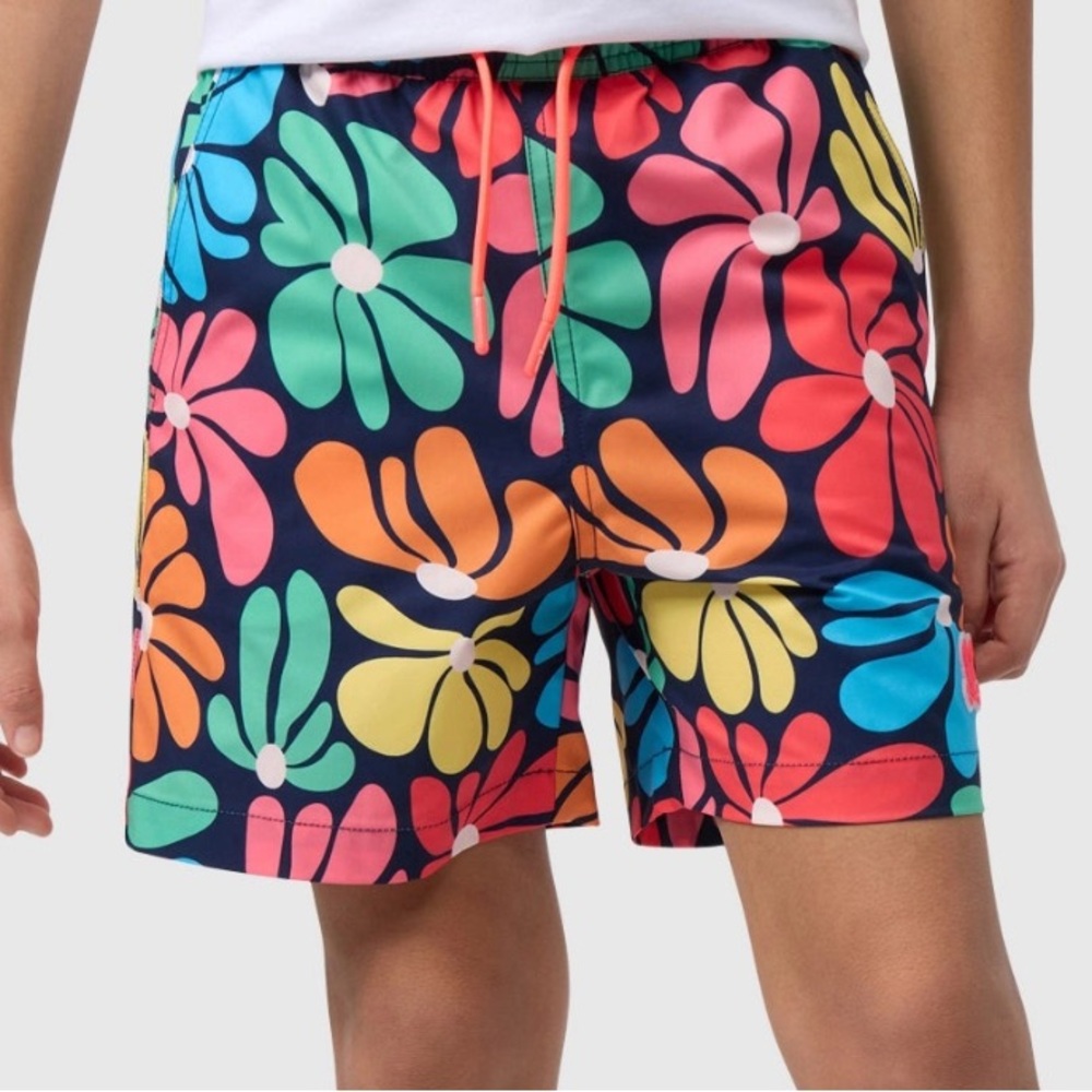 Psycho Bunny Boys 14-16 Mentz AOP Swim Trunks Multicolor Like New
